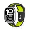 Crong Duo Sport correa para Apple Watch 38/40/41/42 mm (negro/verde lima)