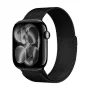 Crong Milano Steel correa Milanese Loop de acero inoxidable para Apple Watch 38/40/41/42 mm (negra)