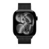 Crong Milano Steel correa Milanese Loop de acero inoxidable para Apple Watch 38/40/41/42 mm (negra)