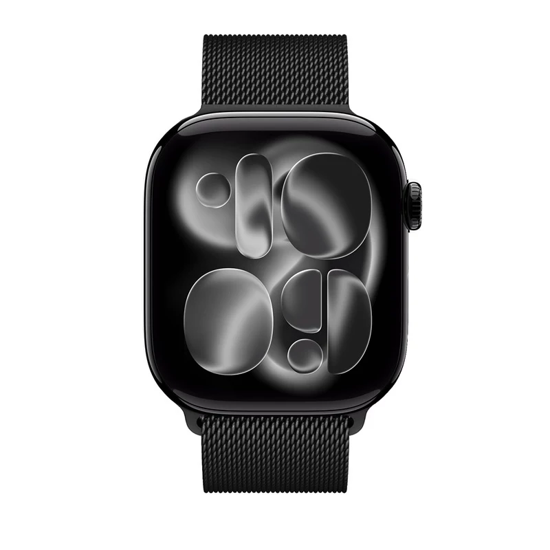 Crong Milano Steel correa Milanese Loop de acero inoxidable para Apple Watch 38/40/41/42 mm (negra)