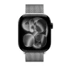 Crong Milano Steel correa Milanese Loop de acero inoxidable para Apple Watch 38/40/41/42 mm (plateada)