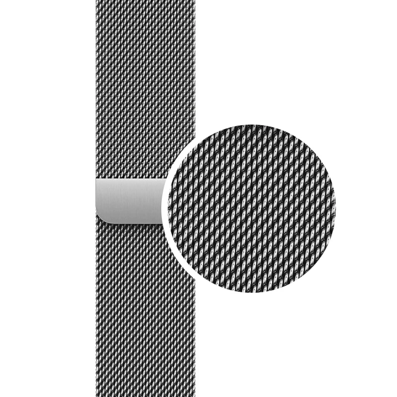 Crong Milano Steel correa Milanese Loop de acero inoxidable para Apple Watch 38/40/41/42 mm (plateada)