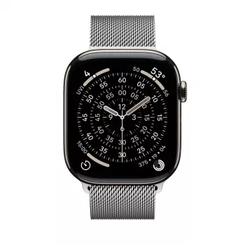 Crong Milano Steel correa de acero inoxidable para Apple Watch 44/45/46/49 mm plateada