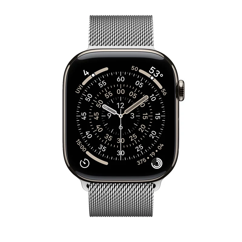 Crong Milano Steel correa de acero inoxidable para Apple Watch 44/45/46/49 mm plateada