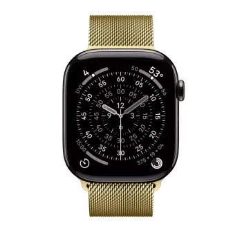 Crong Milano Steel - correa de acero inoxidable para Apple Watch 42/44/45/49 mm (dorada)