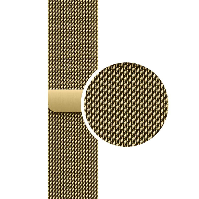 Crong Milano Steel - correa de acero inoxidable para Apple Watch 42/44/45/49 mm (dorada)