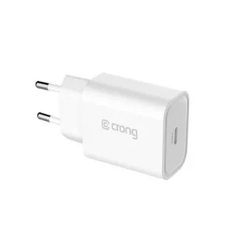 Cargador de viaje USB-C Crong 20W Power Delivery blanco