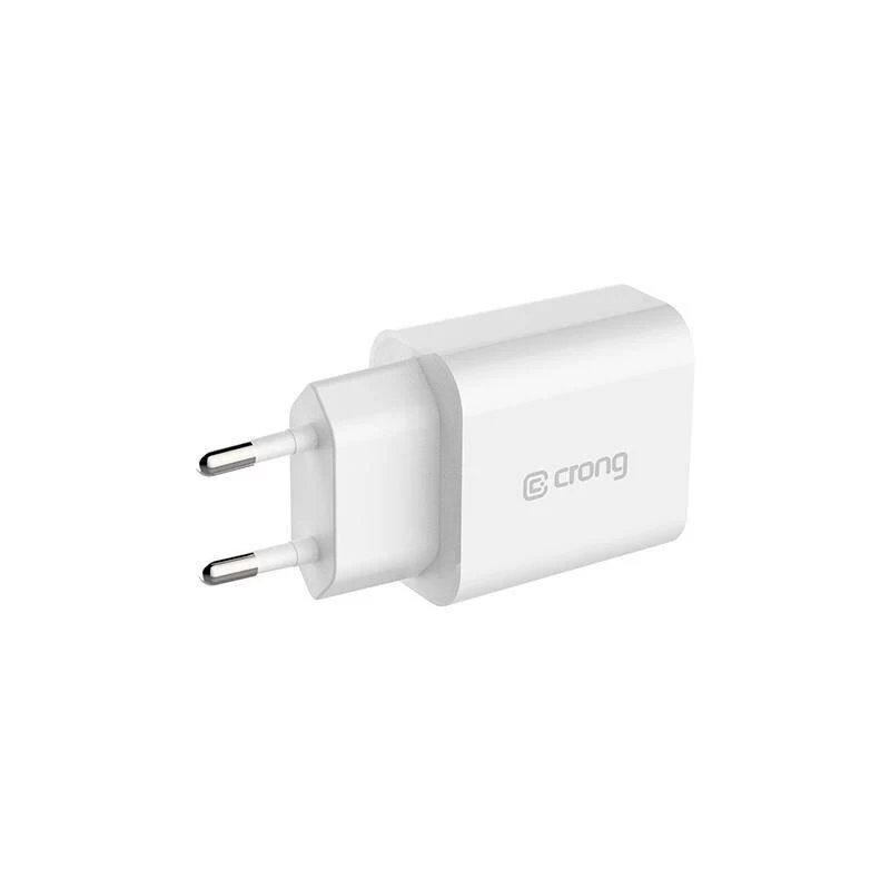 Cargador de viaje USB-C Crong 20W Power Delivery blanco