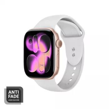 Crong correa de silicona líquida para Apple Watch 38/40/41/42 mm (blanca)
