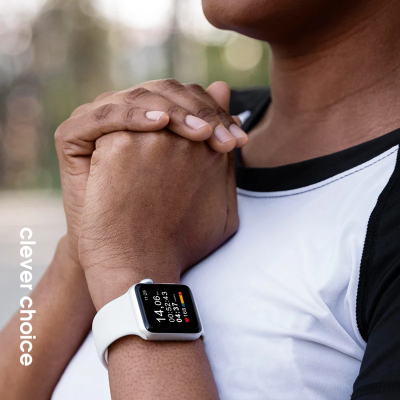 Crong correa de silicona líquida para Apple Watch 38/40/41/42 mm (blanca)