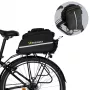Wozinsky bolsa grande para portaequipajes de bicicleta 35L con funda de lluvia negra (WBB19BK)