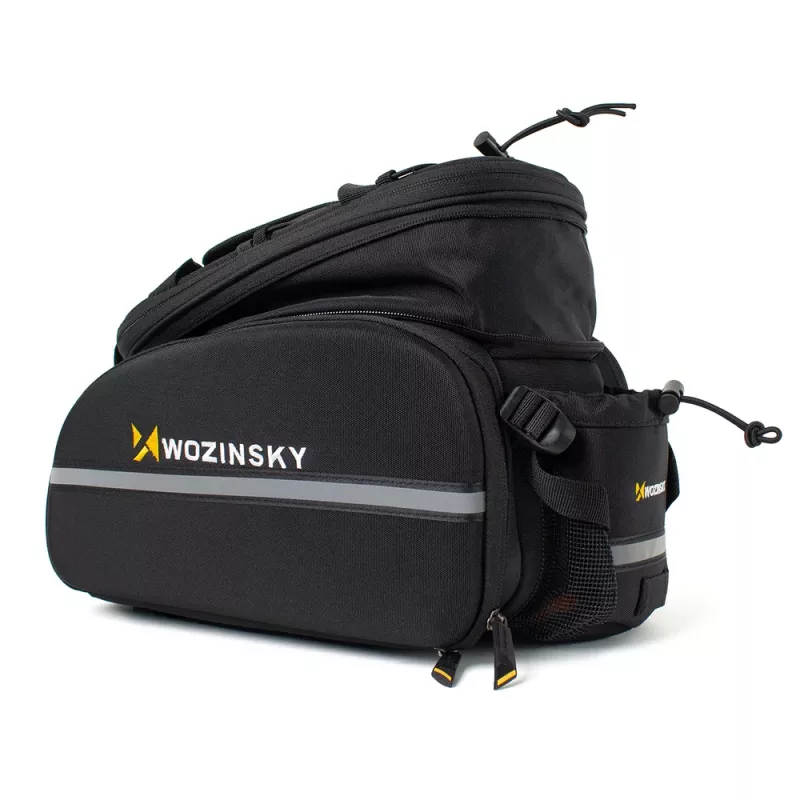 Wozinsky bolsa grande para portaequipajes de bicicleta 35L con funda de lluvia negra (WBB19BK)