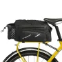 Wozinsky bolsa para portaequipajes de bicicleta 9L con correa de hombro y funda de lluvia negra (WBB22BK)
