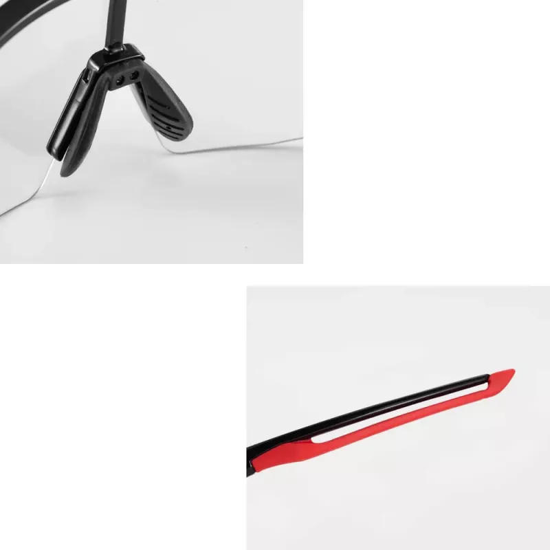ROCKBROS gafas de ciclismo fotocromáticas UV400 modelo 10173 negro-rojo