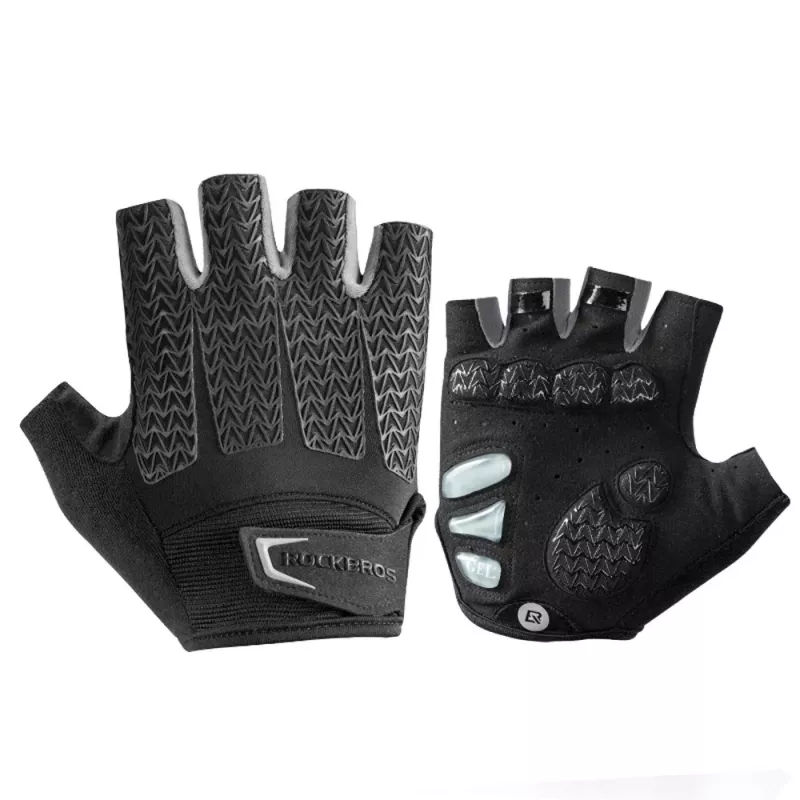 ROCKBROS Guantes de ciclismo S169BGR XXL con inserciones de gel - Gris