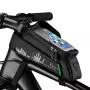 ROCKBROS Bolsa de cuadro para bicicleta 029-1BK con bolsillo para móvil - Negro