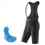 ROCKBROS Culotte de ciclismo para hombre RK2002XL con badana acolchada, XL, Negro