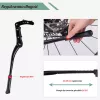ROCKBROS Caballete para bicicleta JC1005BK - Negro, ajustable 345-400mm, aleación de aluminio, pie de goma antideslizante, para ruedas de 24-29