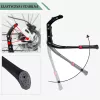 ROCKBROS Caballete para bicicleta JC1005BK - Negro, ajustable 345-400mm, aleación de aluminio, pie de goma antideslizante, para ruedas de 24-29