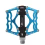 ROCKBROS Pedales de plataforma de aleación de aluminio azules JT201012LBL eje Cr-Mo 9/16