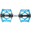 ROCKBROS Pedales de plataforma de aleación de aluminio azules JT201012LBL eje Cr-Mo 9/16 inch, rodamientos sellados, par
