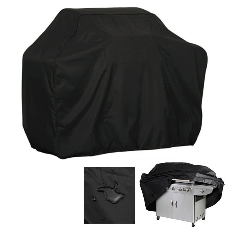 HURTEL Funda protectora impermeable XXL Negra para barbacoa, bicicleta, moto, muebles de jardín