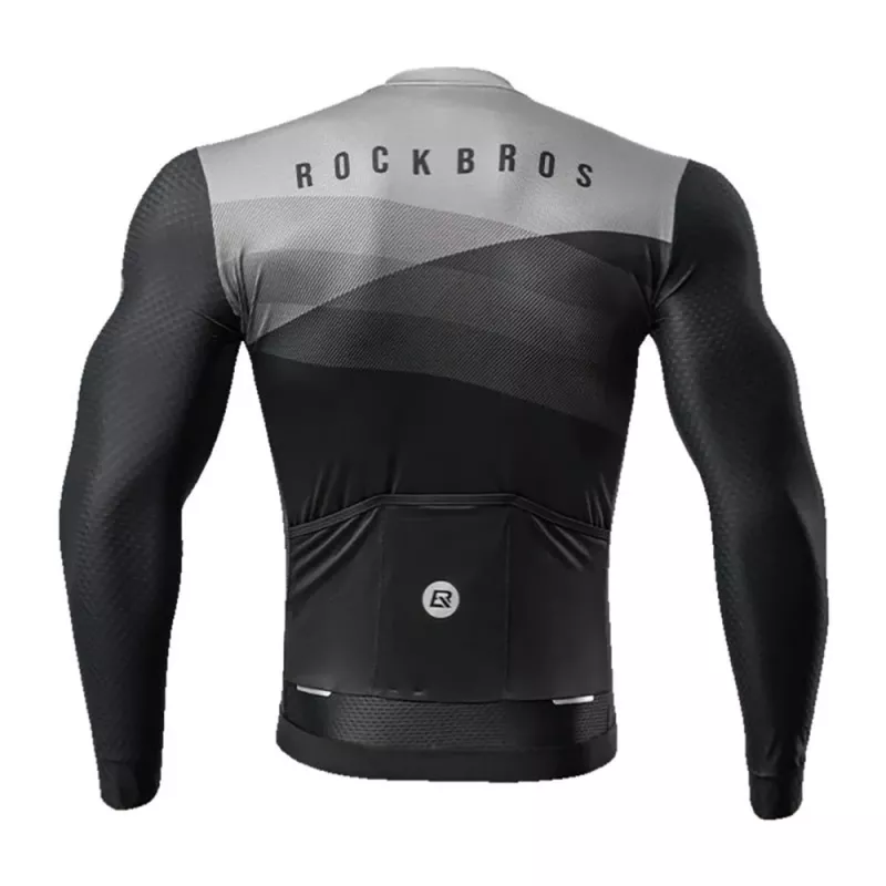 ROCKBROS Maillot de ciclismo de manga larga primavera/verano XXL Negro