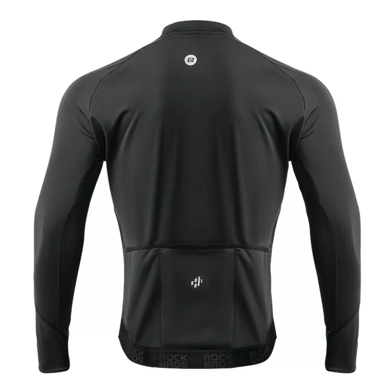 ROCKBROS Chaqueta de ciclismo otoño/invierno manga larga XL Negro