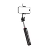 HURTEL Selfie Stick WC13YDS Palo telescópico 1,3 m con doble luz LED y soporte para móvil - Negro
