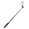 WOZINSKY Selfie Stick WC12YDS Palo telescópico 1,3 m de aleación de aluminio con doble luz LED y soporte para móvil - Negro