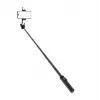 WOZINSKY Selfie Stick WC12YDS Palo telescópico 1,3 m de aleación de aluminio con doble luz LED y soporte para móvil - Negro