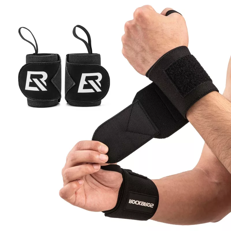 ROCKBROS Cinta deportiva para el sudor 0431001 Negro (pack de 2)