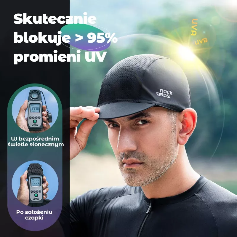 ROCKBROS Gorra de ciclismo con visera 18230005001 - Negro