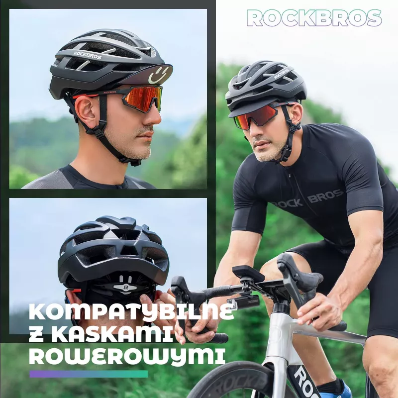 ROCKBROS Gorra de ciclismo con visera 18230005001 - Negro