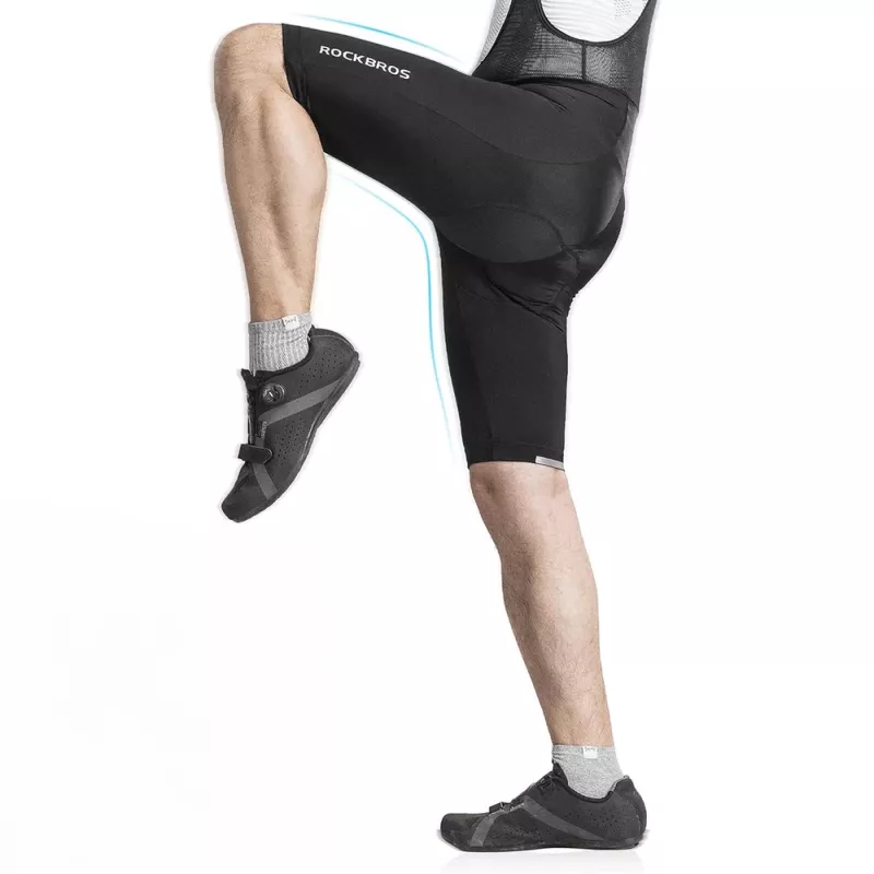 ROCKBROS RK20023XL Culotte de ciclismo con tirantes y badana para hombre XXXL - Negro