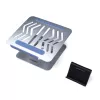 Soporte para portátil 360° Wozinsky plateado con soporte para móvil