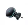 Soporte para móvil de coche Wozinsky WCT5-Q6S2Y con cargador inalámbrico Qi/MagSafe 15W, soporte para rejilla de ventilación con ventilador de refrigeración - Negro