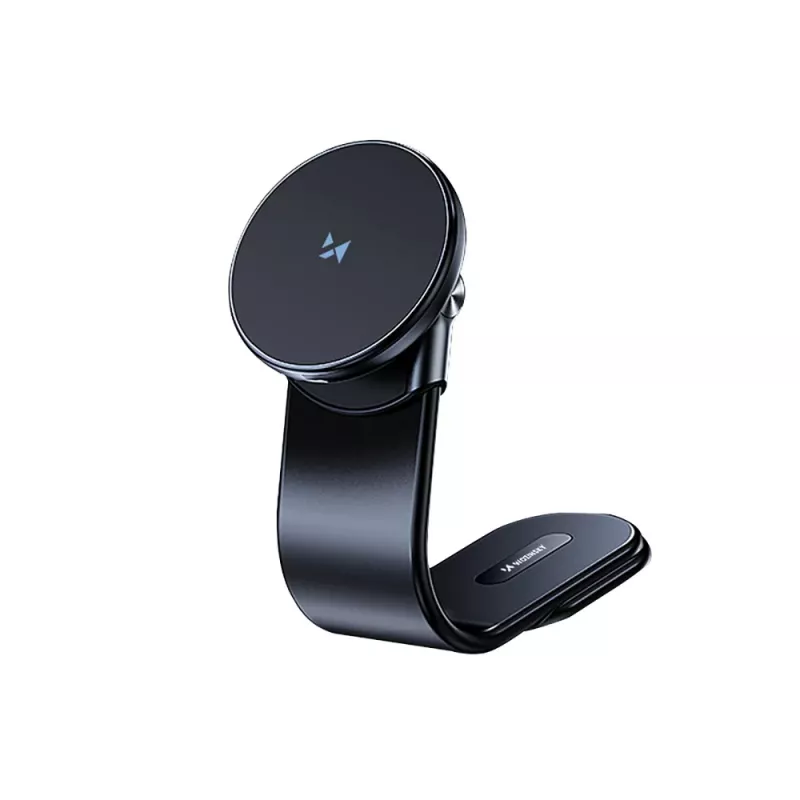 Soporte magnético para móvil de coche Wozinsky WCZ2Y2S con cargador inalámbrico MagSafe 15W para salpicadero - Negro
