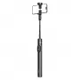 Selfie stick premium Wozinsky WRZP1 con patas de despliegue automático, función de trípode, 1,7 m - Negro