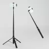 Selfie stick premium Wozinsky WRZP1 con patas de despliegue automático, función de trípode, 1,7 m - Negro
