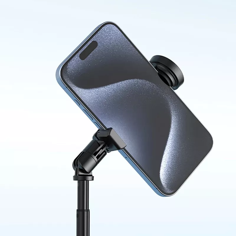 Selfie stick premium Wozinsky WRZP1 con patas de despliegue automático, función de trípode, 1,7 m - Negro