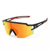 Gafas de ciclismo para niños ROCKBROS, polarizadas, protección UV400, montura negra, lentes grises