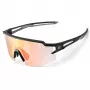 Gafas de ciclismo fotocromáticas ROCKBROS con protección UV e inserto RX - Lentes naranjas - Montura negra