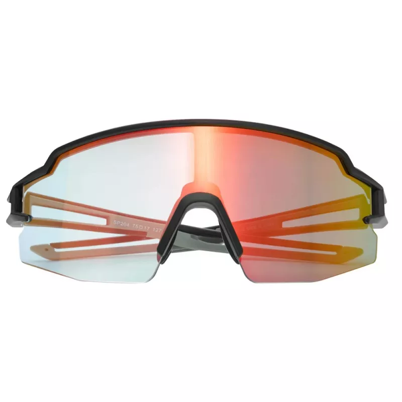 Gafas de ciclismo fotocromáticas ROCKBROS con protección UV e inserto RX - Lentes naranjas - Montura negra