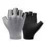 Guantes de ciclismo transpirables de dedos cortos Rockbros talla XL grises