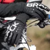 ROCKBROS Guantes de ciclismo de invierno, dedo completo, forro polar térmico, XL, negro/gris