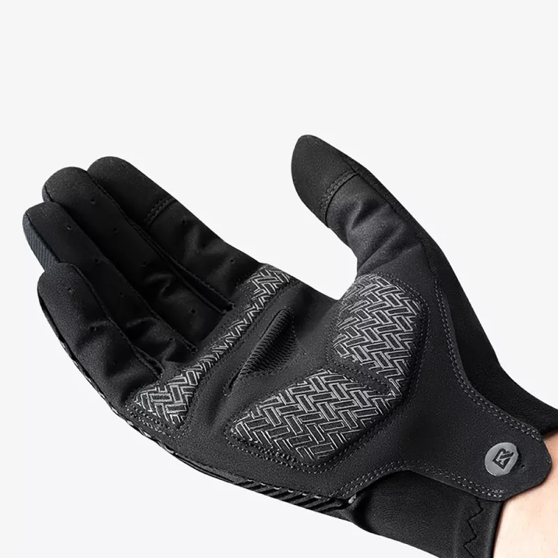 ROCKBROS Guantes de ciclismo de dedo completo primavera/verano/otoño, talla XL, negro