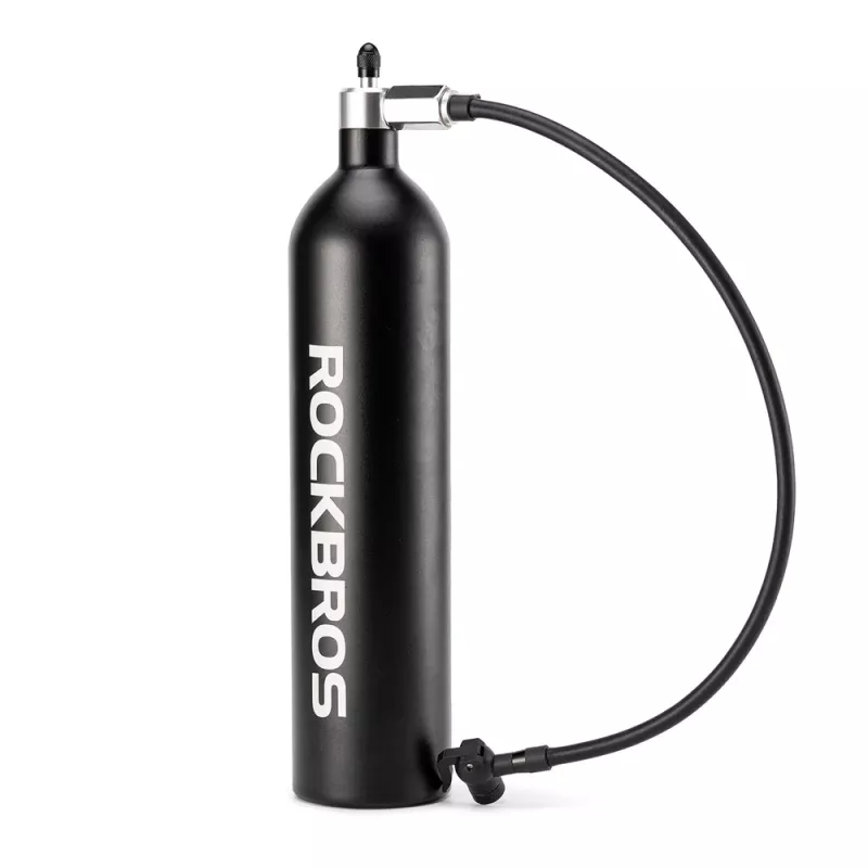 ROCKBROS Inflador de neumáticos tubeless con depósito de aire comprimido 1,2L 200 PSI - negro