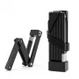 ROCKBROS Candado plegable 32140003001 con llave y soporte plegable 88 cm Negro