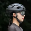 ROCKBROS Casco de bicicleta LK-15 fibra de carbono 58-62 cm Negro